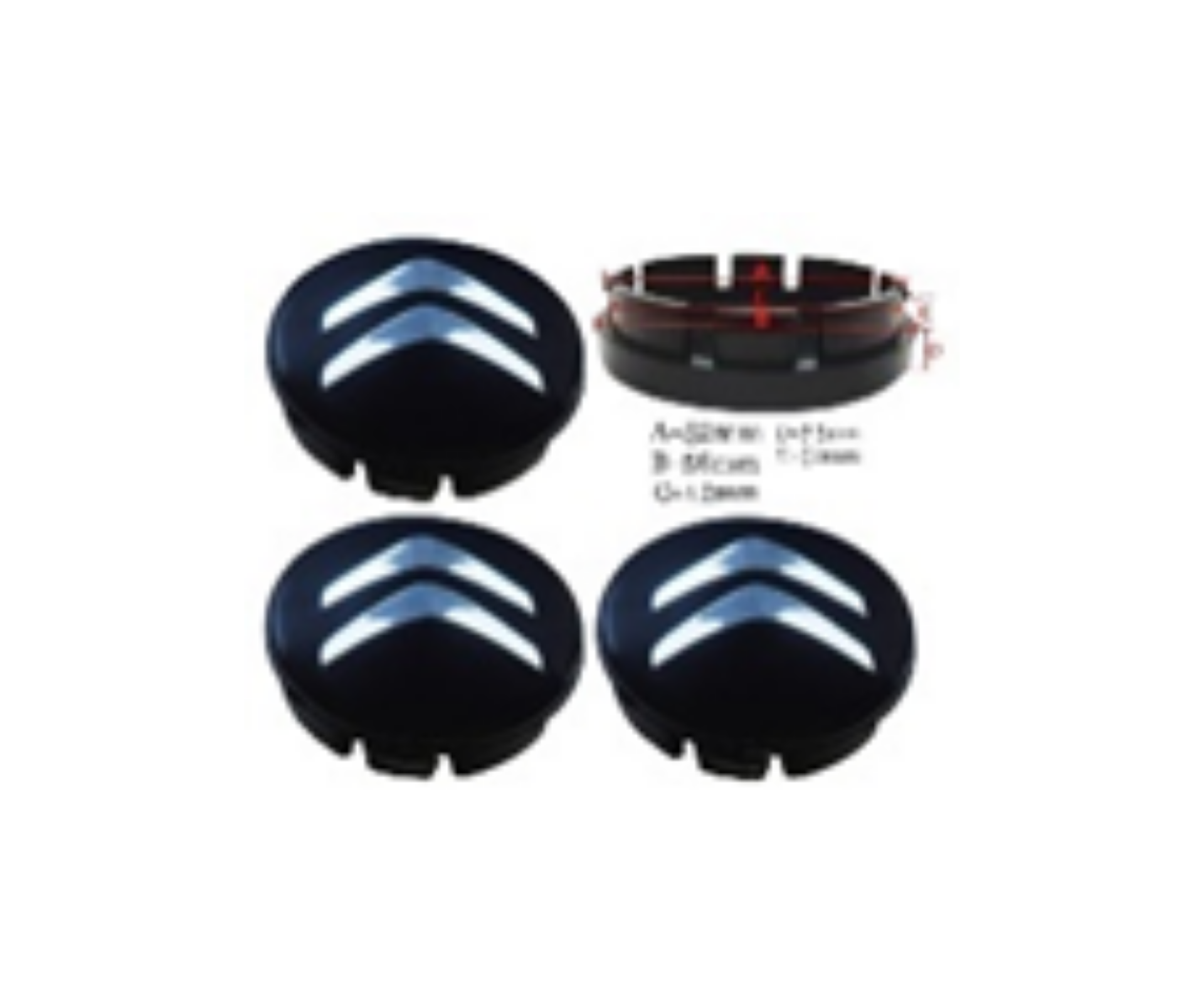 Citroen Jant Kapak 52 - 56 mm Siyah İthal Marka 8911C