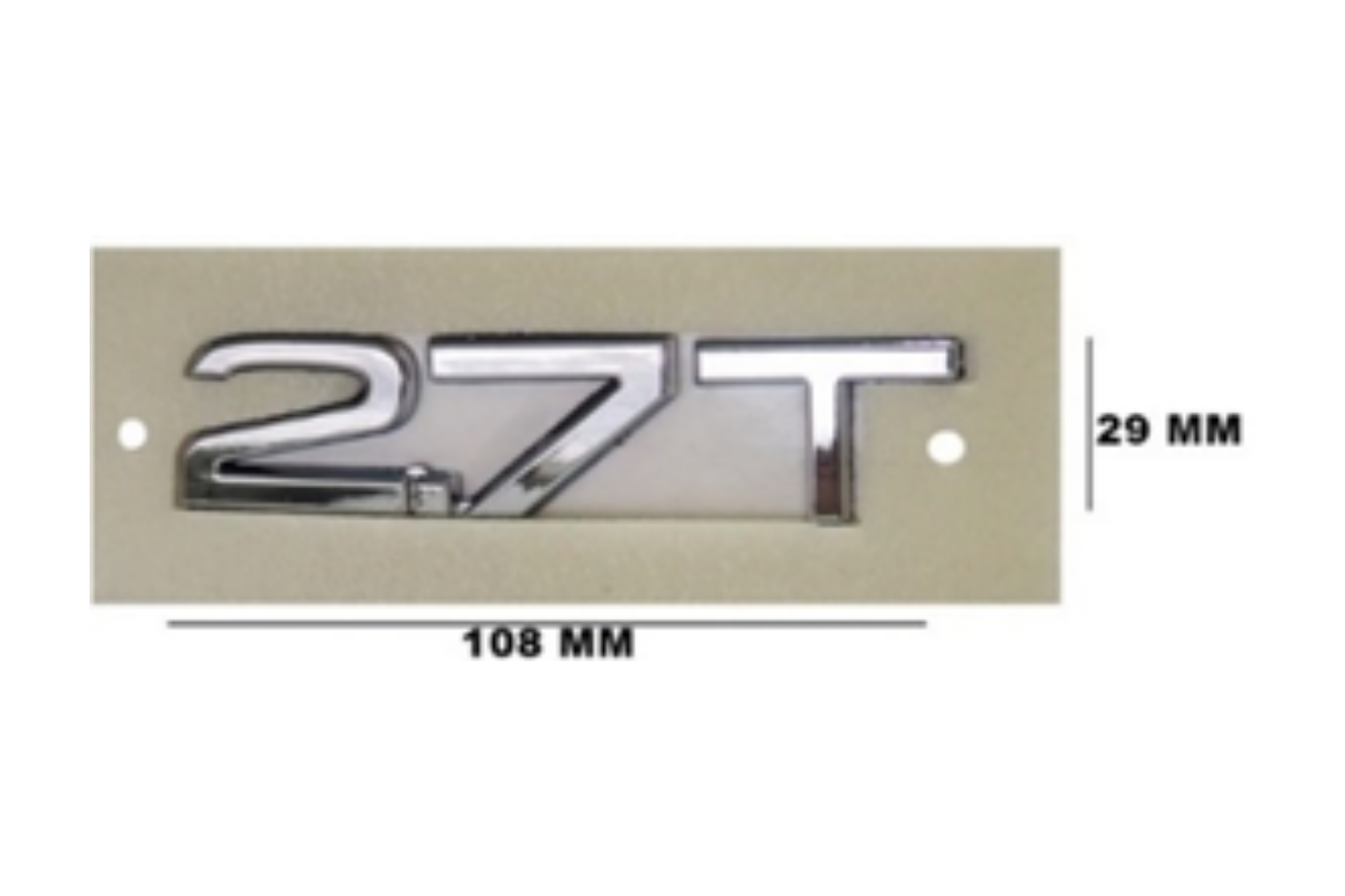 Audi 2.7T  Yazısı 29 - 108 mm Krom İthal Marka