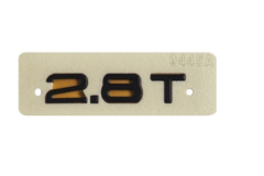 Audi 2.8T Yazısı 20 - 95 mm Siyah İthal Marka