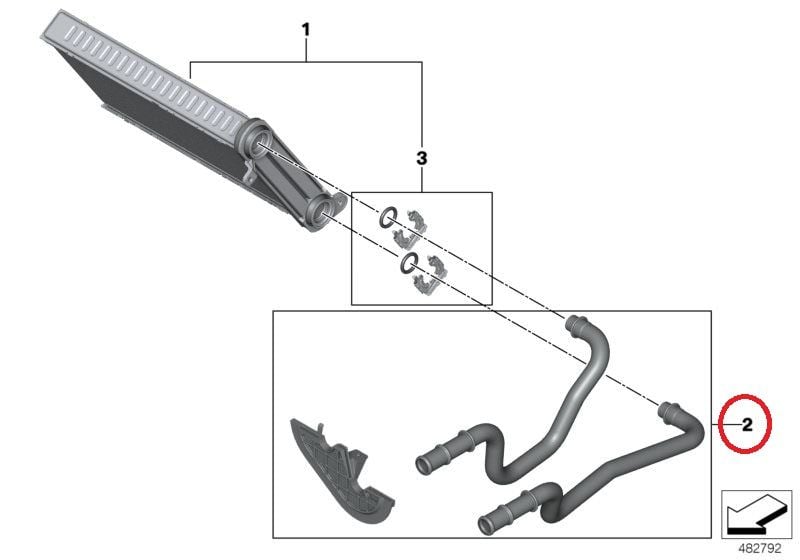 Bmw 3 Seri G20 Kasa Kalorifer Borusu Bmw Orijinal Marka 64119382866