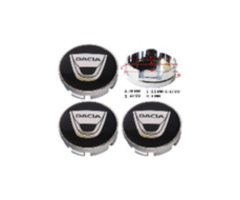 Dacia Jant Kapak Nikel 56 - 60 mm Siyah İthal Marka 9069