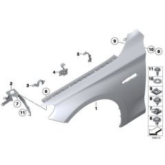 Bmw 5 Seri G30 Kasa Çamurluk Bakaliti Bmw Orijinal Marka 51647286544