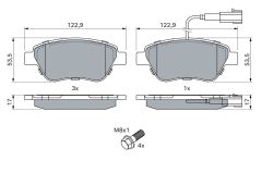Fiat Albea 1.2 16V Ön Fren Balatası BOSCH Marka 55174420