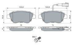 Fiat Albea 1.6 16V Ön Fren Balatası BOSCH Marka 55174420