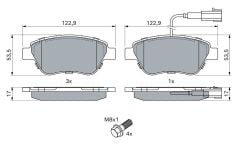 Fiat Palio 1.6 16V Ön Fren Balatası BOSCH Marka 55174420