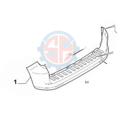 Fiat Doblo  2010 Sonrası Arka Tampon İthal Marka (Tek Kapı ve Park Sensör Delikli) 735512763