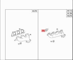 Mercedes W218 Egsoz Manifold Contası Orijinal Mercedes Marka A1121420180