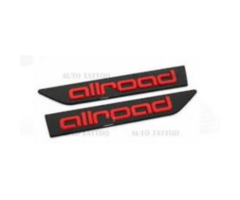 Audi allroad Yazısı Çamurluk Sağ Sol Kırmızı İthal Marka